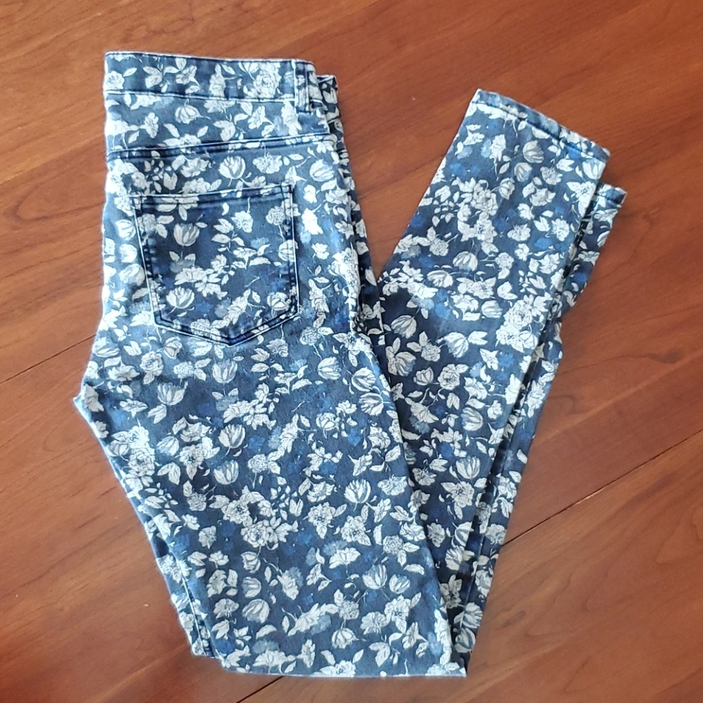 Floral jeans